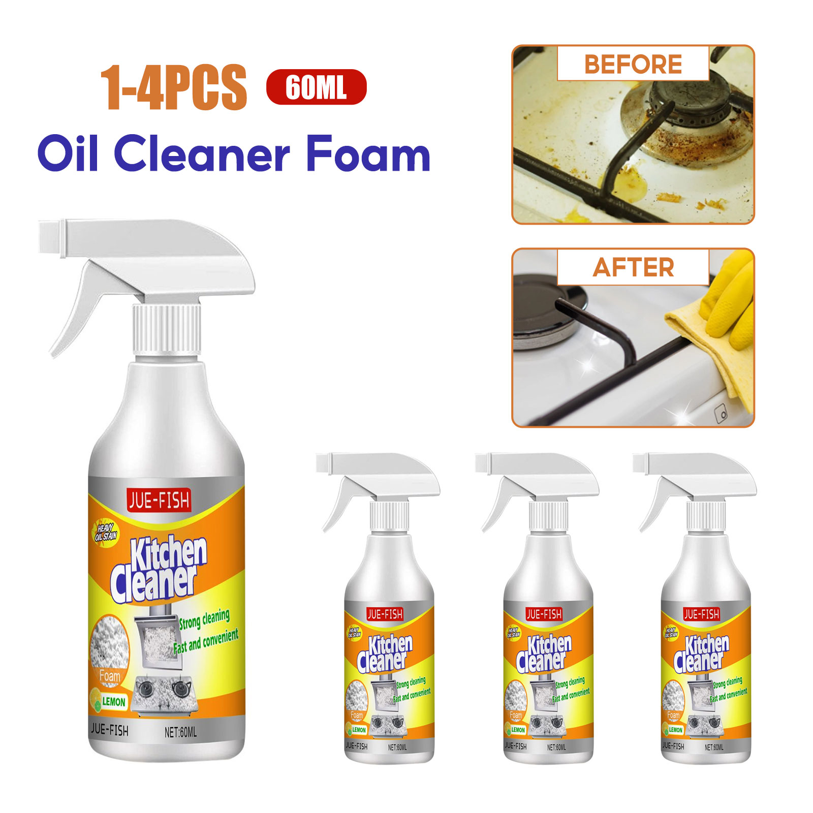 Commercial Kitchen Grease Cleaner - Pembersih minyak gelembung semprotan penghilang busa