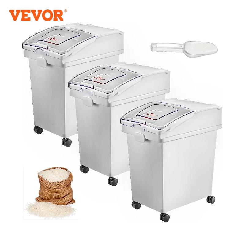 Commercial Kitchen Bin - VEVOR 25L tempat penyimpanan bahan kering