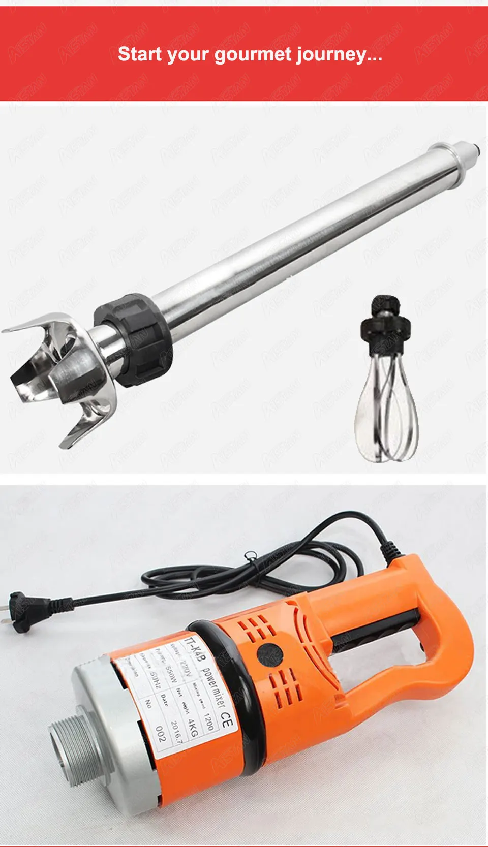 Bar Blender Mixing - Blender Tangan Elektrik K4B-530, Pengaduk, Pengocok,