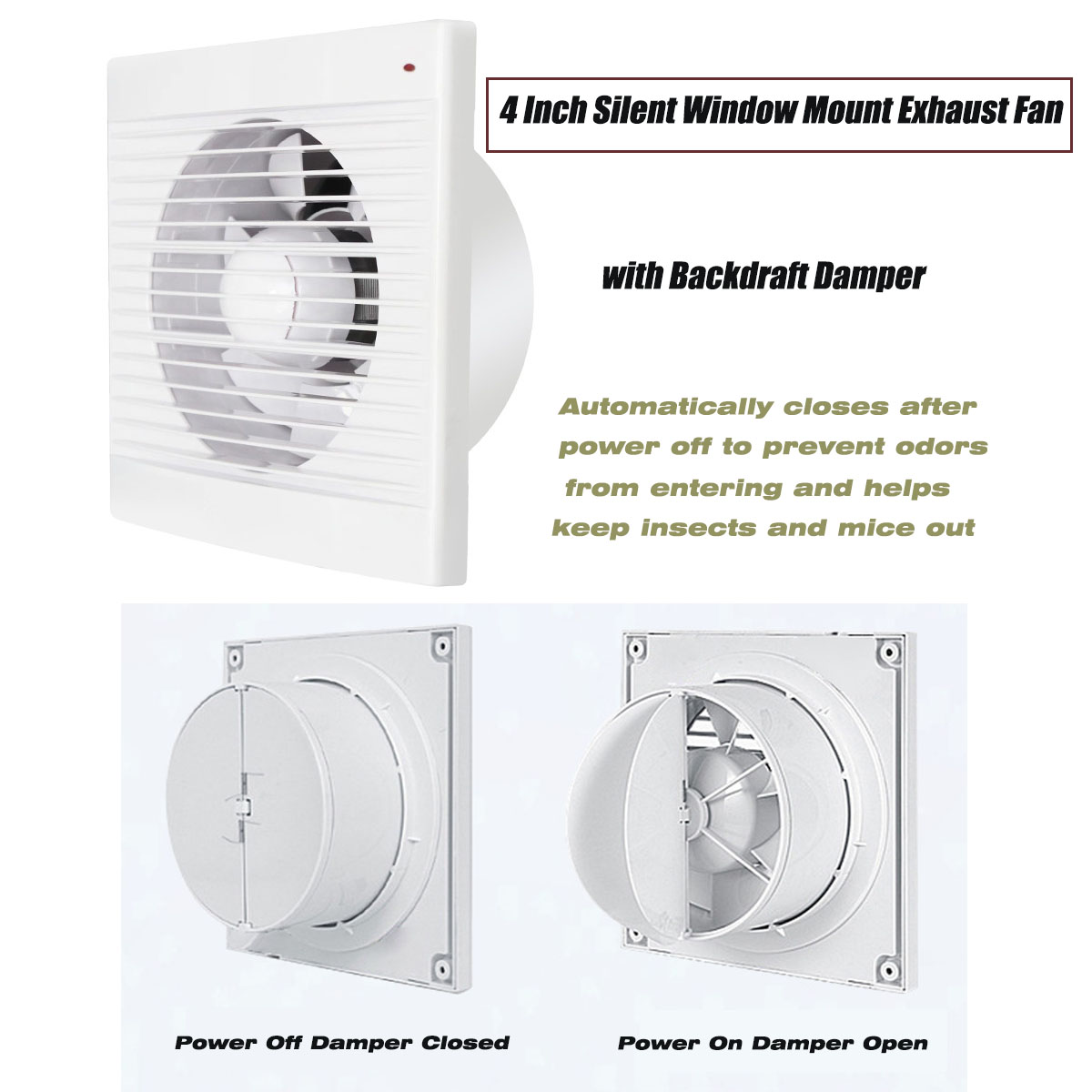 Commercial Kitchen Exhaust - Kipas Exhaust 4 Inch Senyap untuk