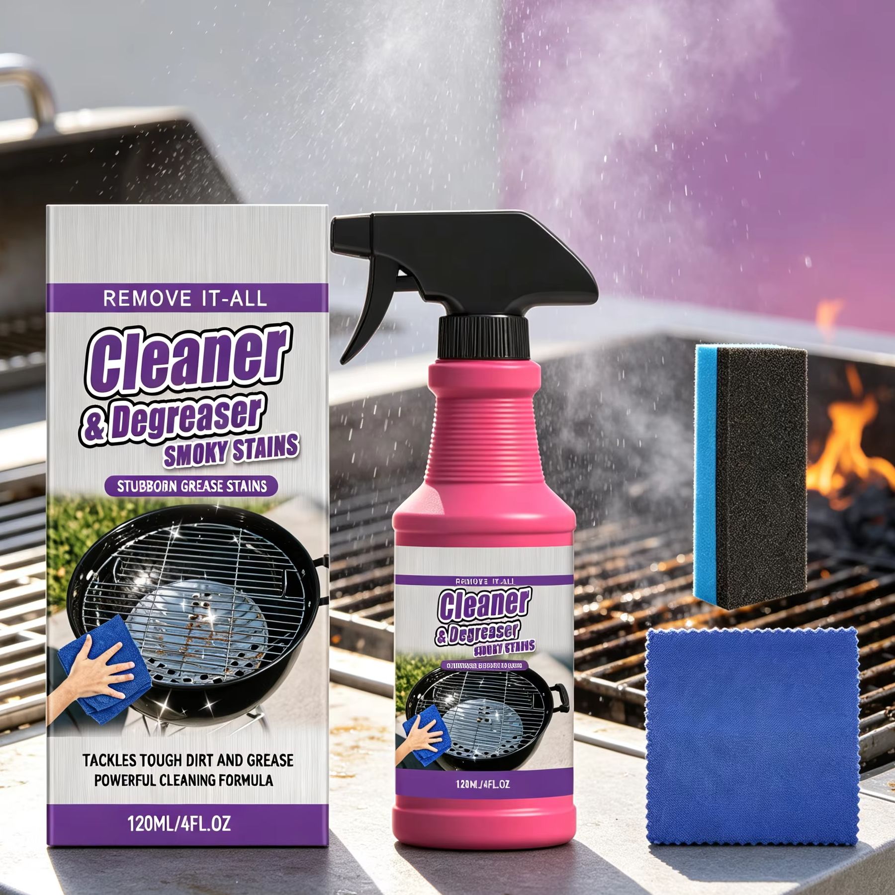 Commercial Kitchen Grease Cleaner - Pembersih Panggangan BBQ Penghilang Noda Asap