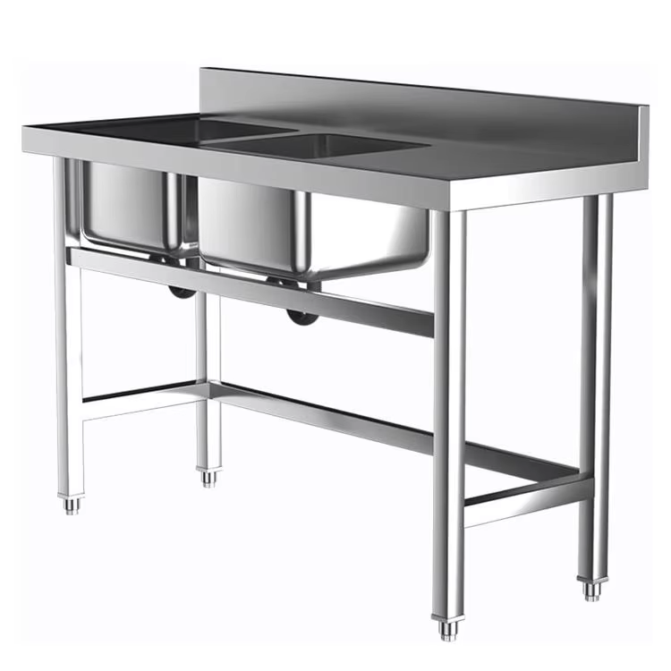 Commercial Kitchen Table - Peralatan Dapur Hotel Komersial Wastafel Stainless