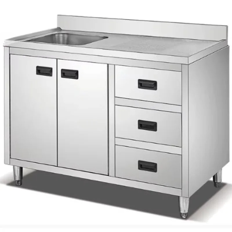 Commercial Kitchen Table - Meja Penyimpanan Dapur Restoran Tugas Berat,
