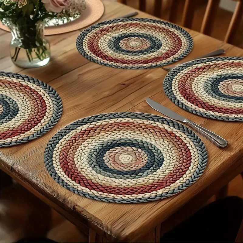 Commercial Kitchen Table - Alas Meja Makan Linen Bulat Anti-Selip