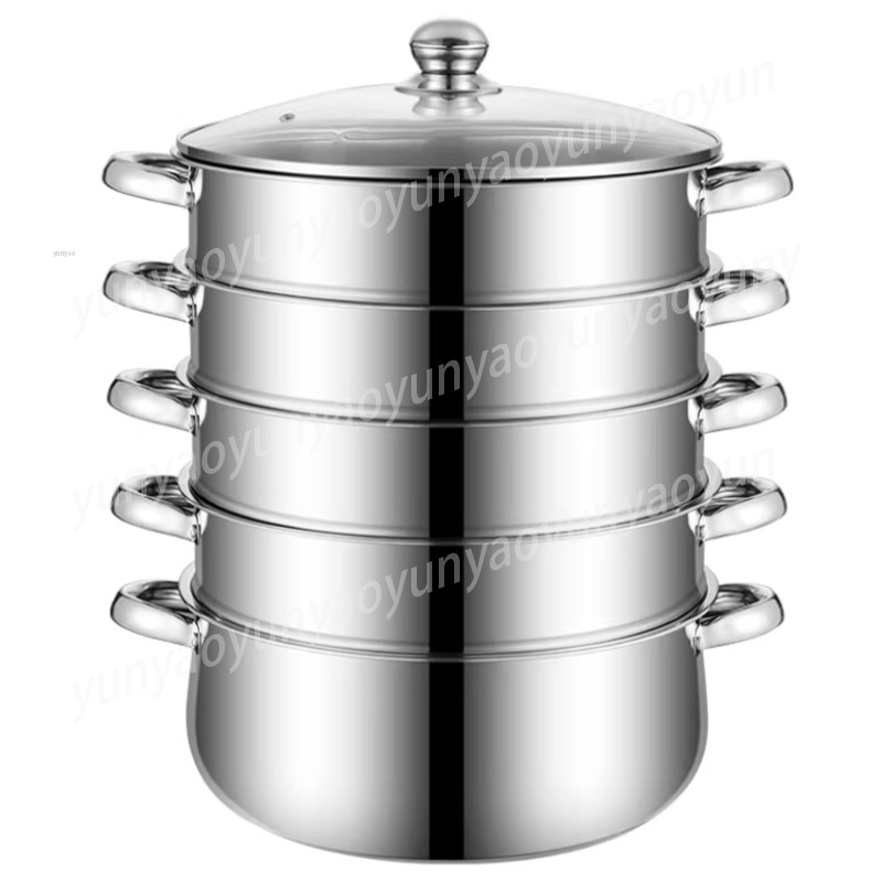 Commercial Kitchen Steamer - Panci Kukus 4 Lapis Kapasitas Besar,