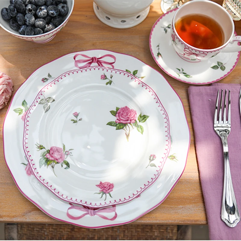 Commercial Kitchen Table - French Rose Set peralatan makan dapur,
