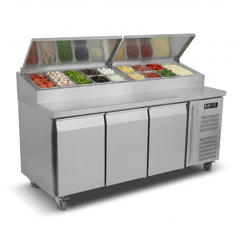 Kulkas Persiapan Sandwich OEM  - Commercial Kitchen Table ulasan dan harga