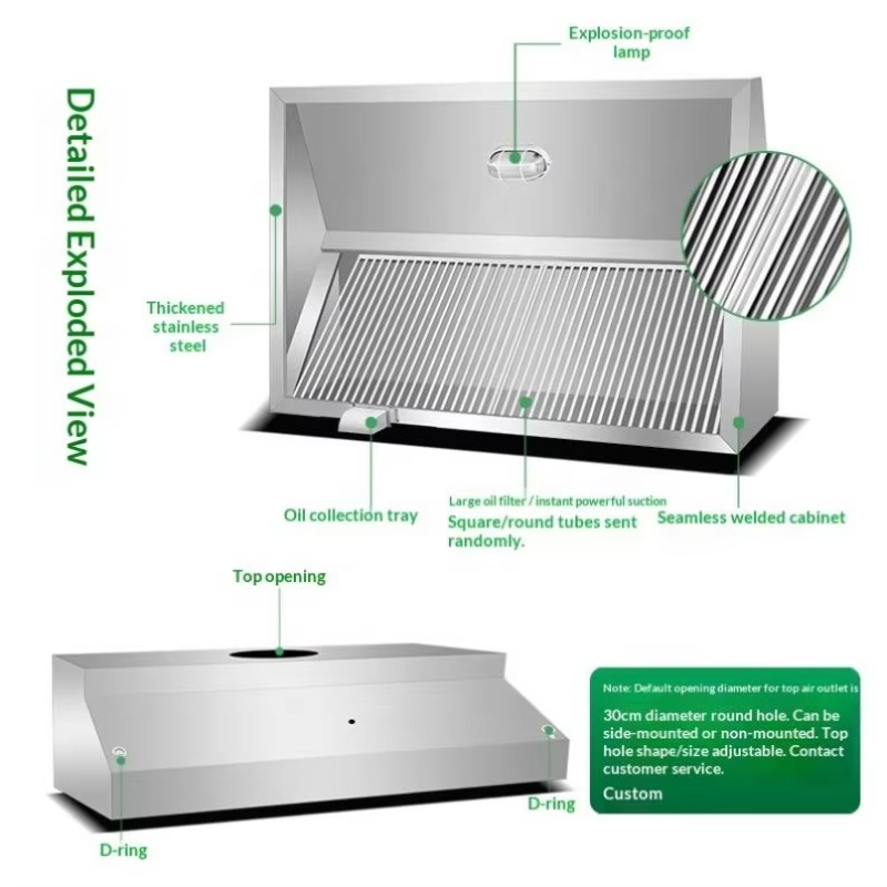 Penghisap Asap Dapur Kombinasi - Commercial Kitchen Exhaust ulasan dan harga