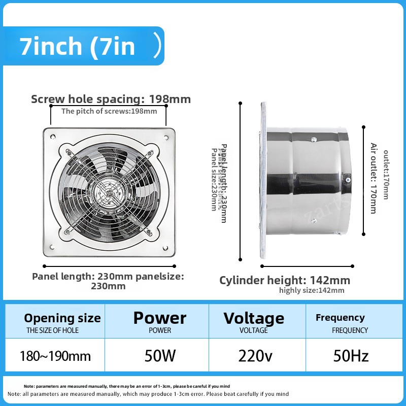 6''7''8'' Stainless Steel Dapu - Commercial Kitchen Exhaust Fan ulasan dan harga
