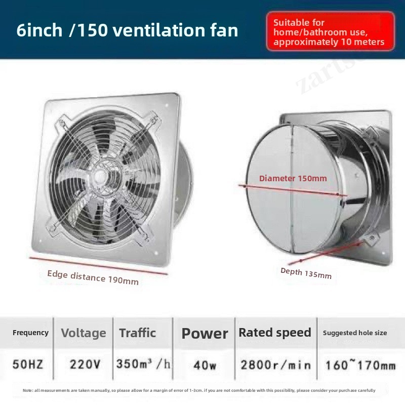 6''8''10'' Kipas Booster Ekstr - Commercial Kitchen Exhaust Fan ulasan dan harga