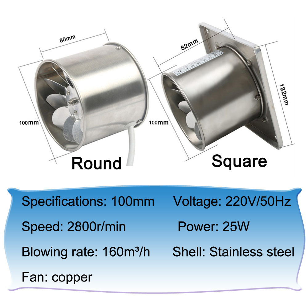 4 Inci Pipa Baja Tahan Karat K - Commercial Kitchen Exhaust Fan ulasan dan harga