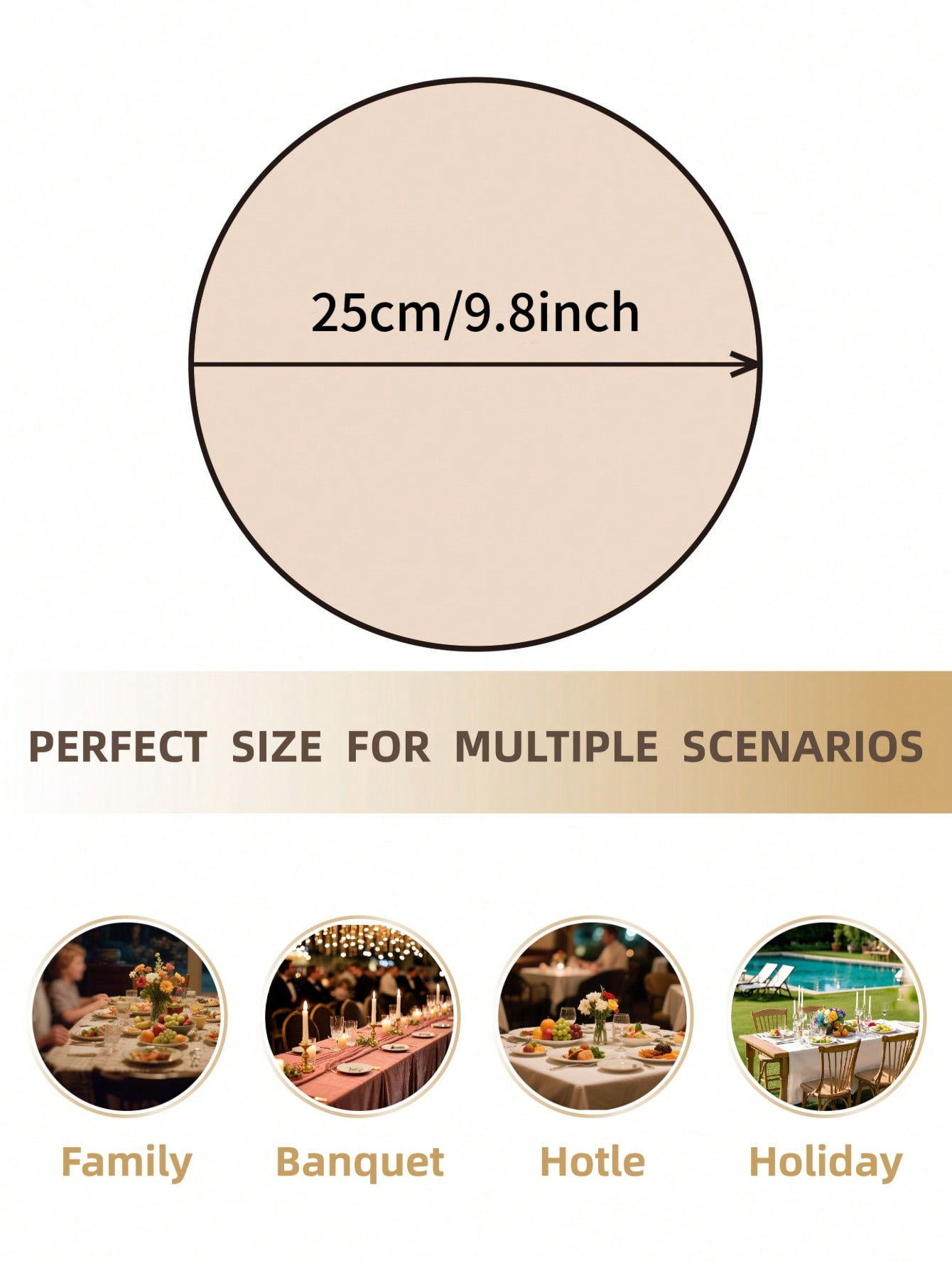 1/2/4/6 Buah Alas Piring Bulat - Commercial Kitchen Table ulasan dan harga